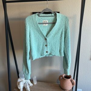 Free People Care FP Brianna Cardi – Eggshell Blue NWOT